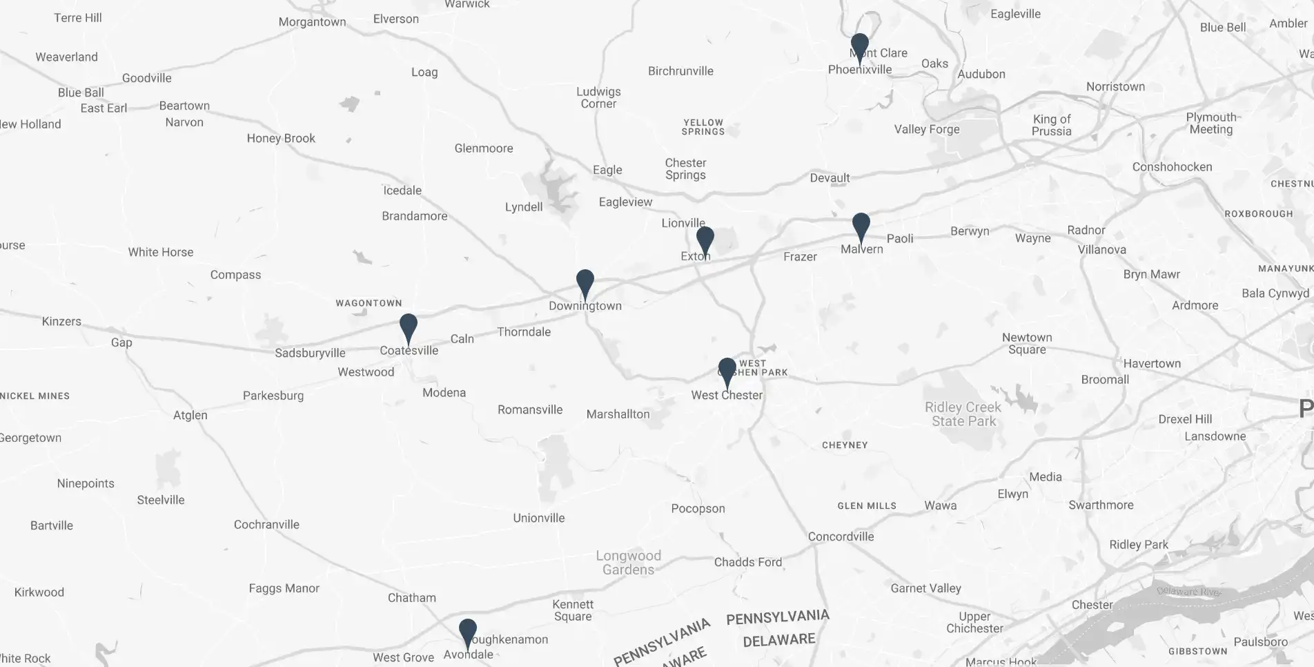 Chester County Map